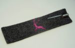 Stiftetui aus Wollfilz - Pink Hirsch 16 cm