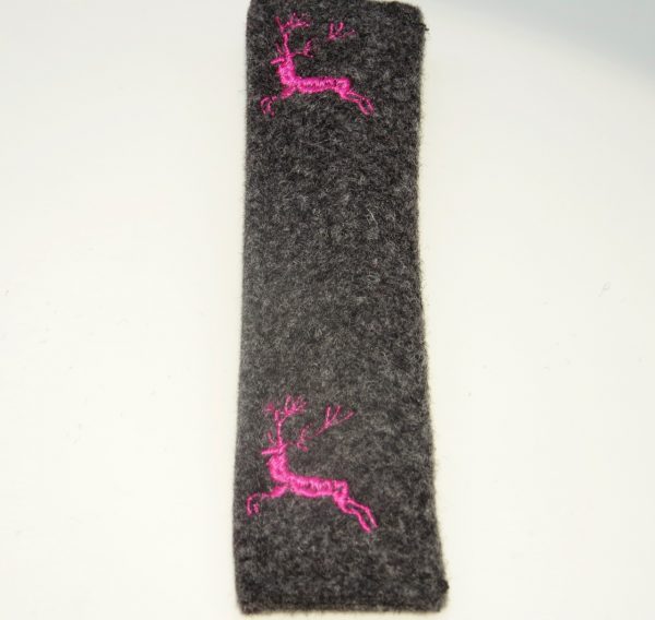 Stiftetui aus Wollfilz - Pink Hirsch 16 cm