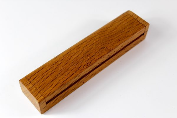 Stifteetui (Klappetui) aus antikem Eichenholz für 1 Schreibgerät 1