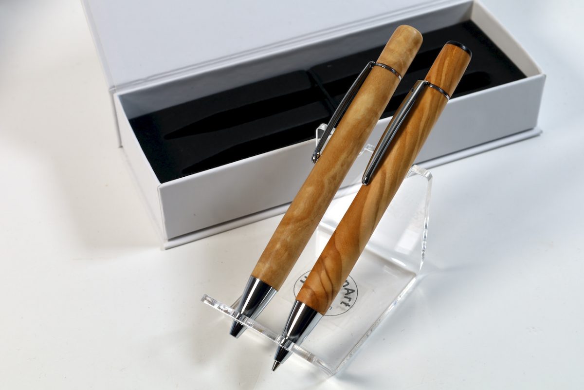 Schreibset Olive Exklusiv mit Kugelschreiber und Bleistift