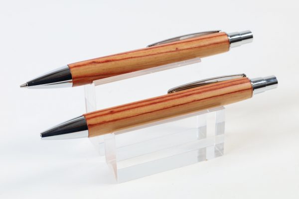 Exklusives Schreibset Druckkugelschreiber und Druckbleistift aus Rosenholz