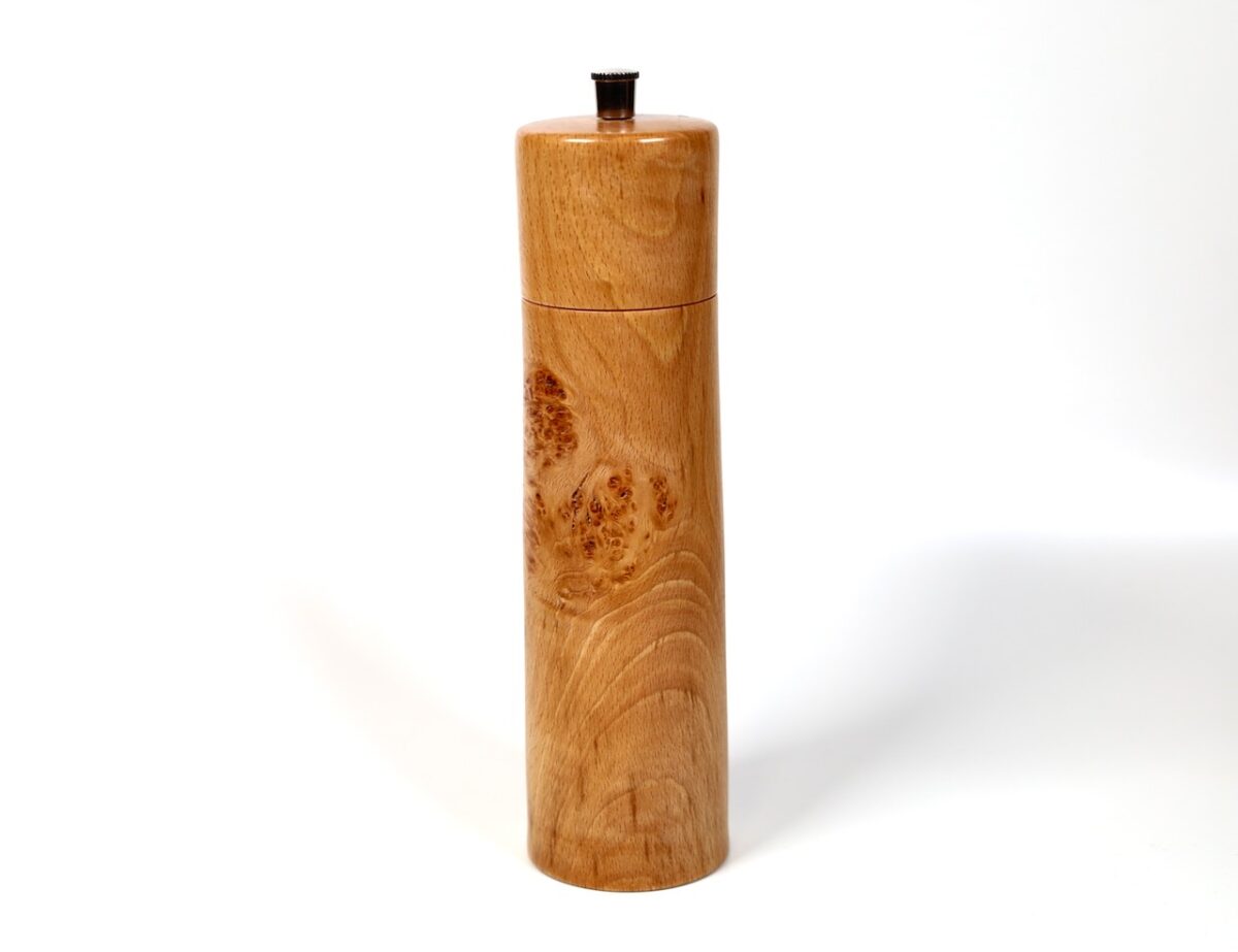 Gewürzmühle Maserbuche Modern 20cm – Bild 5