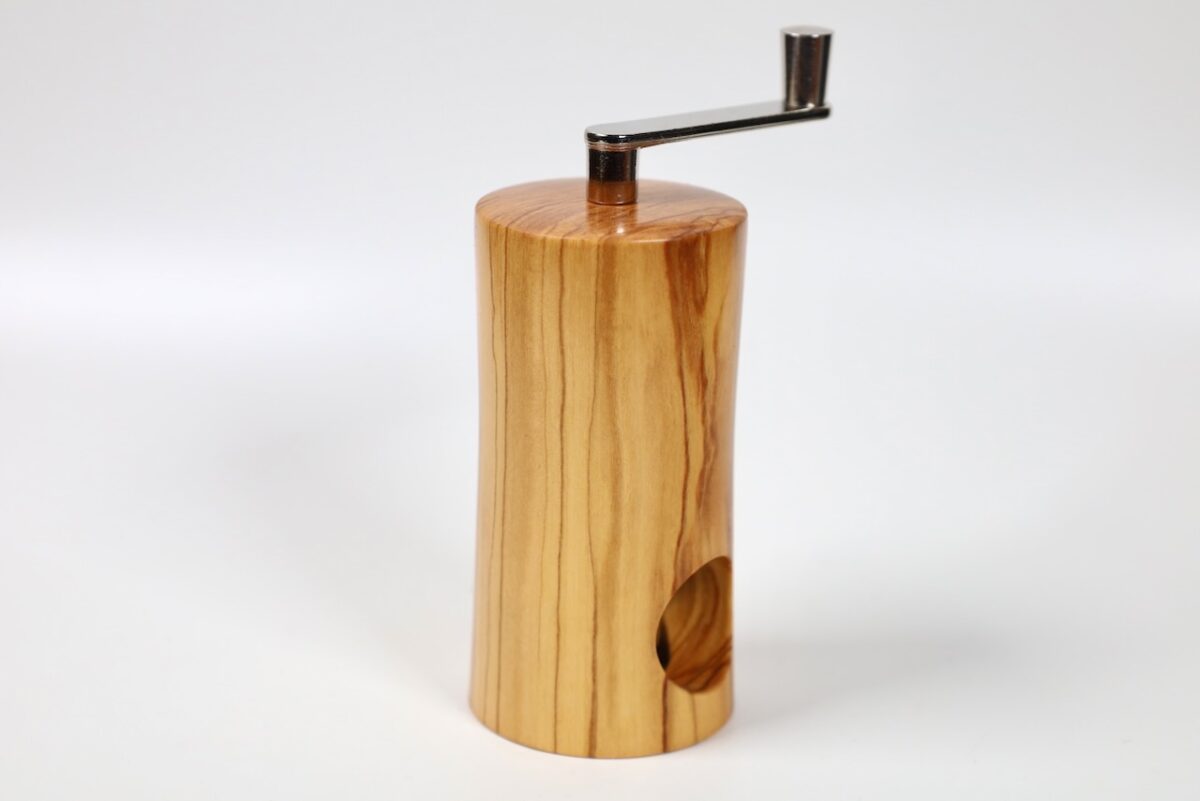 Exklusive Muskatmühle aus Olivenholz