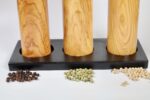 Gewürzmühlen Set - Die Pfefferbar - Olivenholz 3 Pfeffermühlen – Bild 6