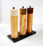 Gewürzmühlen Set - Die Pfefferbar - Olivenholz 3 Pfeffermühlen – Bild 3