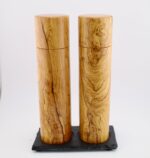 Exklusives Mühlenset Pfeffermühle und Salzmühle aus Olivenholz mit Schweizer Edelstahlmahlwerk