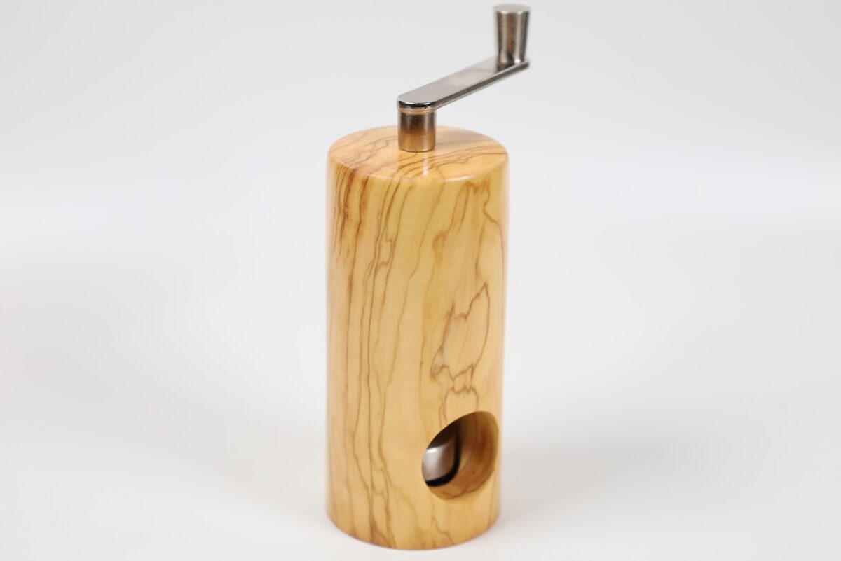 Exklusive Muskatmühle aus Olivenholz