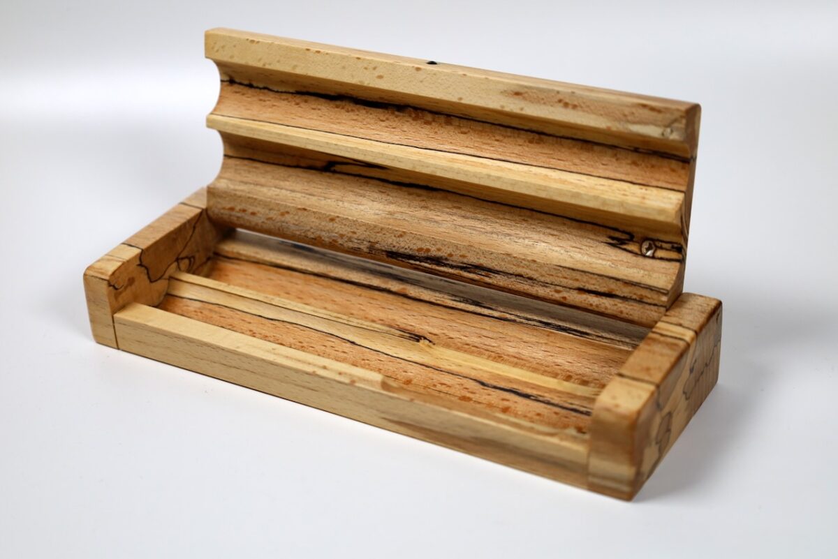 Stiftetui gestockte Buche für 2 Schreibgeräte – Bild 3