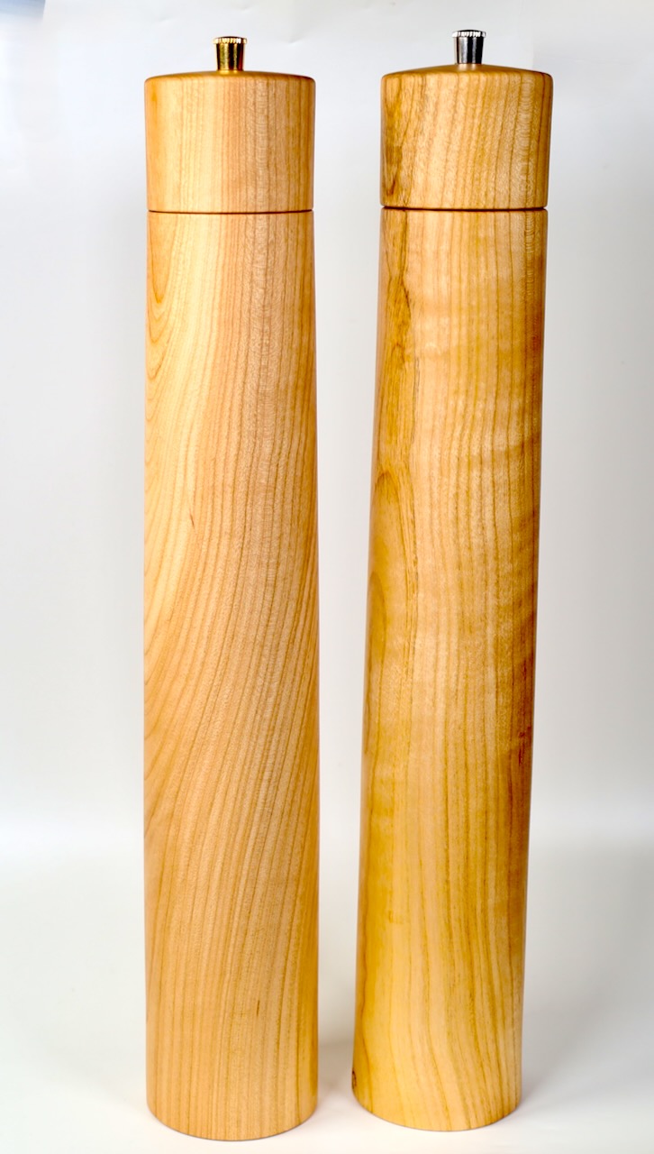 Gewürzmühlenset Maxi 40cm Kirsche - 3 Gewürzmühlenset aus Kirschbaumholz - Jumbo 40cm – Bild 1