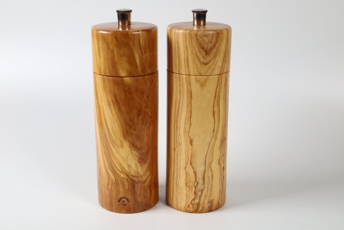 Gewürzmühlenset  Olivenholz modern 14cm A2 – Bild 3
