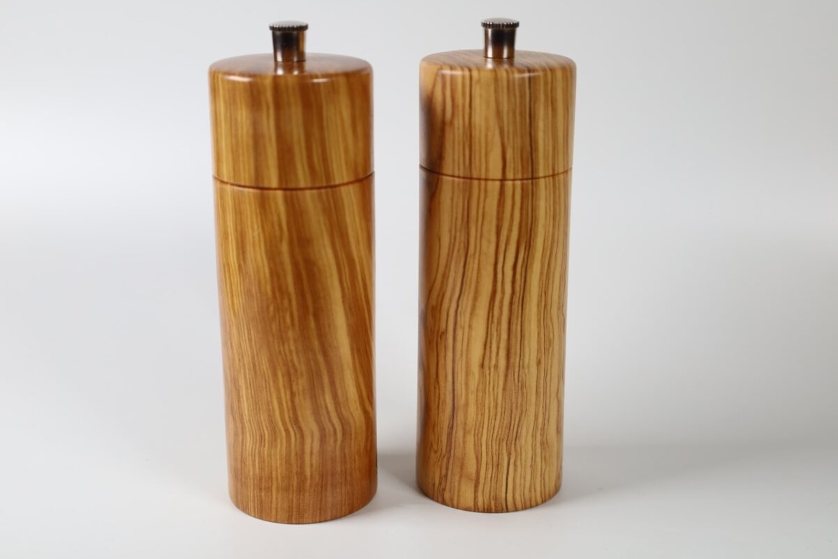 Gewürzmühlenset  Olivenholz modern 14cm A2 – Bild 2
