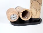 Gewürzmühlenset  Landkartenbuche Steckdeckel modern 16cm – Bild 6