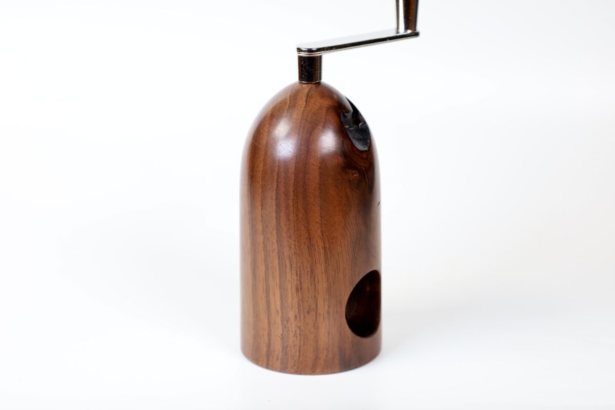 Muskatmühle Nussbaum Kegel rustikal 12cm – Bild 6