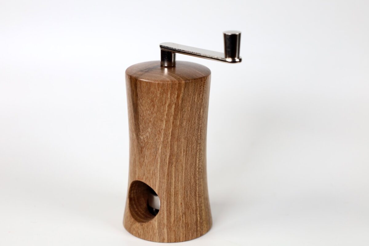 Muskatmühle Nussbaum tailliert 12cm 01 – Bild 3