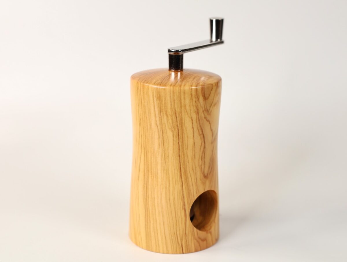 Exklusive Muskatmühle aus Olivenholz