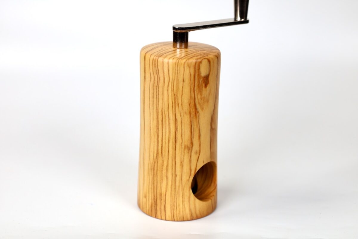 Exklusive Muskatmühle aus Olivenholz