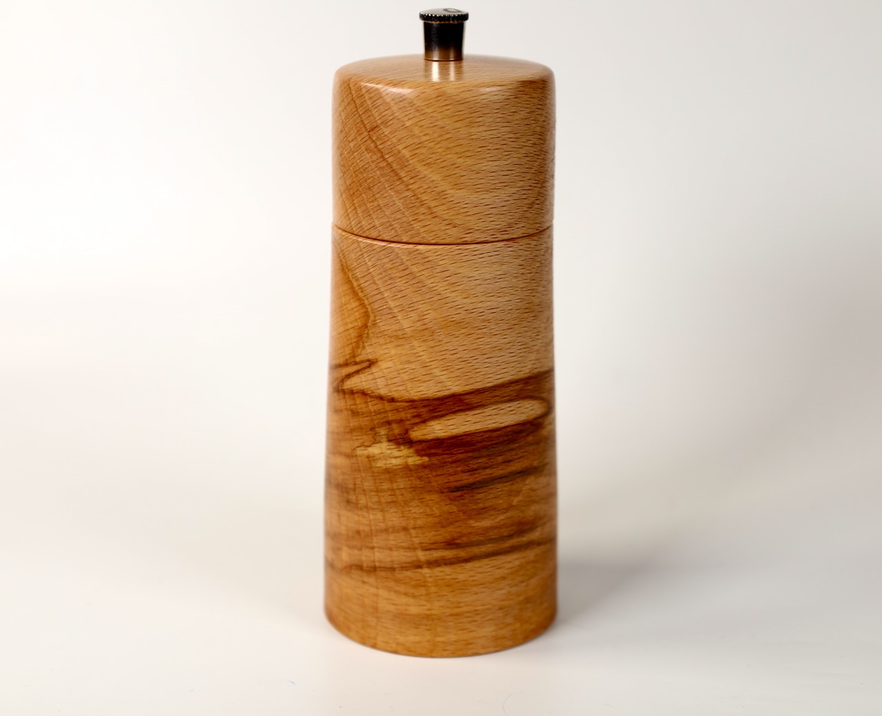 Gewürzmühle Kernbuche 14cm modern - 5 Edle Gewürzmühle aus Kernbuche