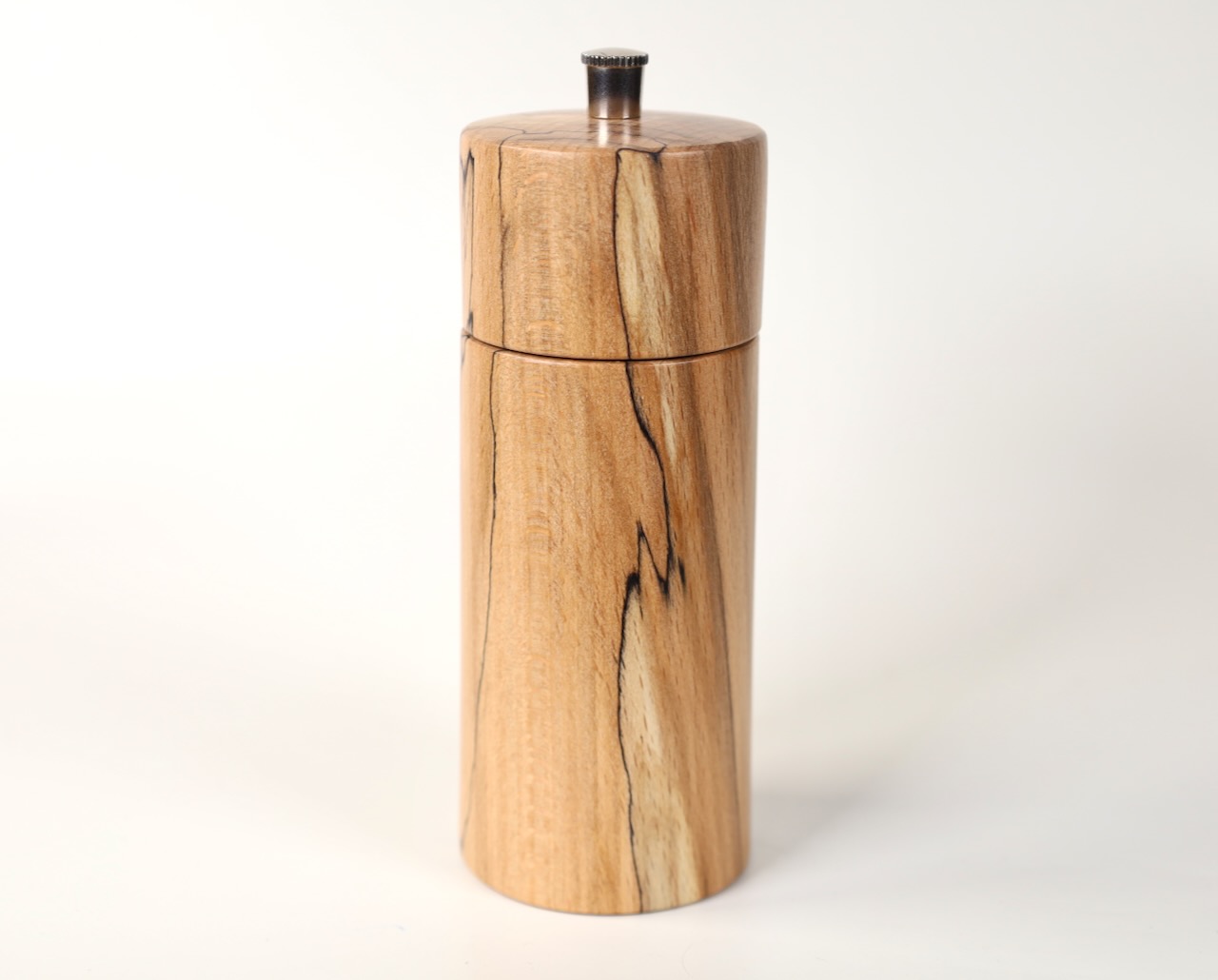 Gewürzmühle gestockte Buche 14cm modern - 3 Edle Gewürzmühle aus gestockter Buche