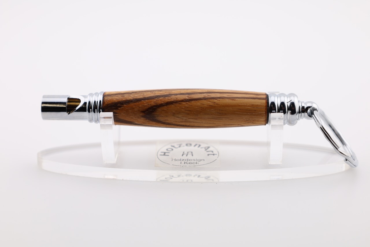 Hundepfeife Zebrano - 2 Elegante Hundepfeife aus Zebranoholz