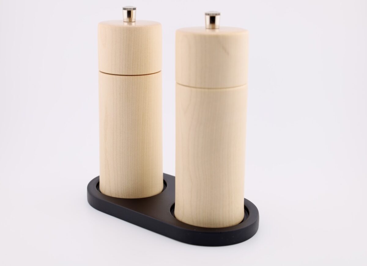 Edles Gewürzmühlenset aus Ahornholz mit Schweizer Edelstahlmahlwerken