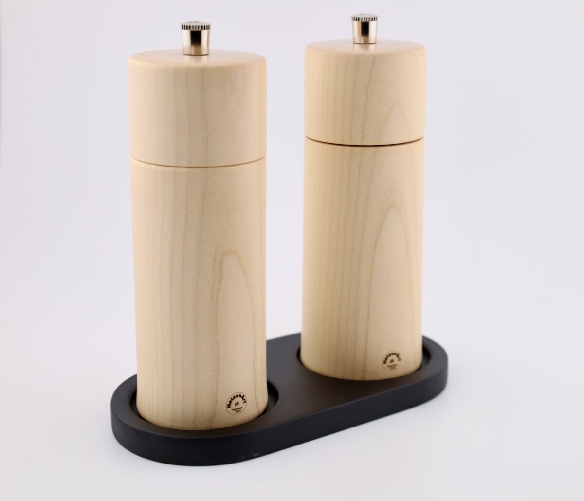 Helles Gewürzmühlenset  Ahorn modern 14cm – Bild 3