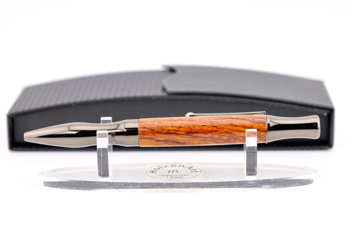 Ergonimischer Drehkugelschreiber aus Wüsteneisenholz und Metall