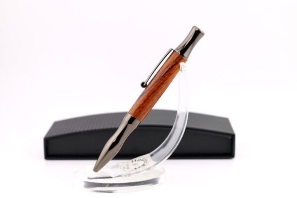 Ergonimischer Drehkugelschreiber aus Wüsteneisenholz und Metall